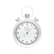Stop watch. Old mechanical stopwatch. Vector illustration.
