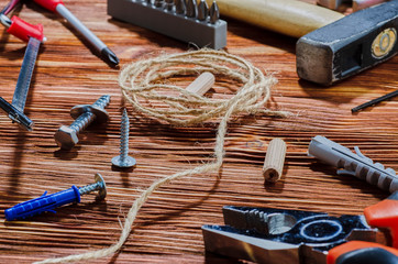 A set of working tools for doing household chores