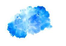Watercolor Blue Shade Background.Colorful Watercolor Stains.A Model For The Design And Texts