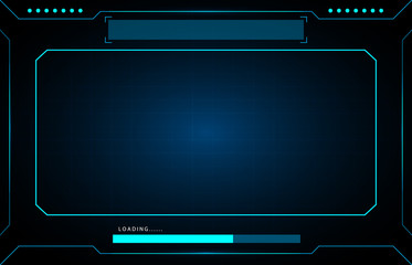 Wall Mural - vector frame technology futuristic hud design.