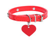 Red Dog Collar with Heart Tag