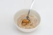 Oatmeal with peanut butter and honey