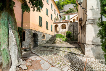 Wall Mural - Ancient village Albogasio Oria, is part of the municipality of Valsolda, in the province of Como, Lombardy region, Italy