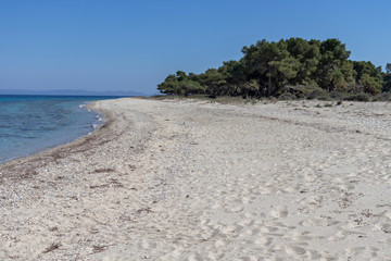 Amazing view of Lagoon Beach at Kassandra Peninsula, Chalkidiki, Central Macedonia, Greece