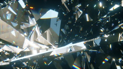 Wall Mural - Beautiful slowly rotating diamond. Seamless loop 4k cg 3d animation, nice looping abstract background.