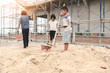 © AungMyo - Children working at construction site for world day against child labour concept: