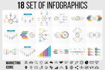 Wall Mural - vector infographic template design with options and steps. business data visualization timeline with