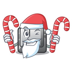 Sticker - Santa with candy button H on a the character