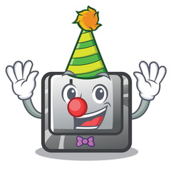 Sticker - Clown button I isolated in the cartoon