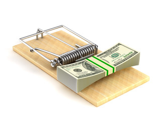 Wall Mural - Financial risk on white background. Isolated 3D illustration
