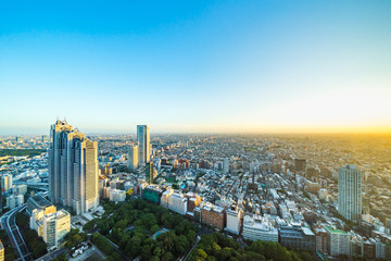 Sticker - skyline aerial view of shinjuku in Tokyo, Japan