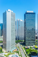 Sticker - skyline aerial view of shinjuku in Tokyo, Japan