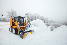 Snow Removal Works, Snow Removal Machine In Action