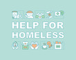 Help for homeless word concepts banner