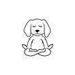 Meditating Dog logo template
