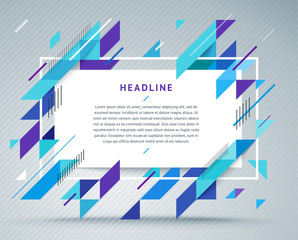 Wall Mural - modern bright dynamic stylish geometric frame