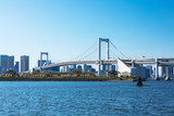 Fototapeta Sypialnia - (東京都-都市風景)レインボーブリッジと東京湾岸風景６