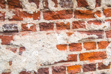 Fototapeta  - old red brick wall background
