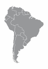 south america map illustration