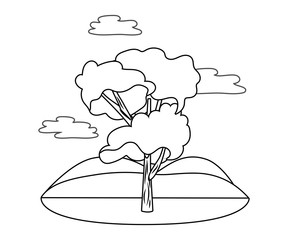 Sticker - outdoor nature tree cartoon