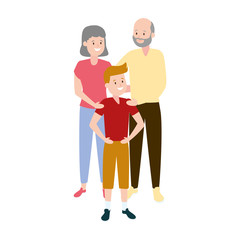 Canvas Print - grandparents and grandson