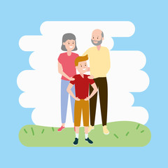 Canvas Print - grandparents and grandson