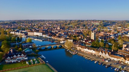 Wall Mural - Aerial Photo of Henley On Thames at sunrise