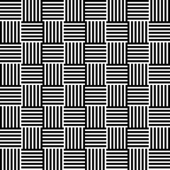 Fototapete - Interlace pattern with alternating squares with lines