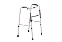 Medical Walker For Patient, Elderly, Assistive Device Isolated On A White Background. Medical Concept.
