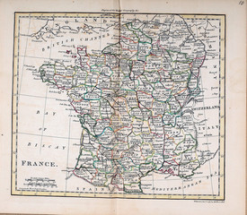 Old map. Engraving image