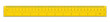 Realistic plastic yellow tape ruler isolated on white background. Double sided measurement in cm and inches. Vector illustration
