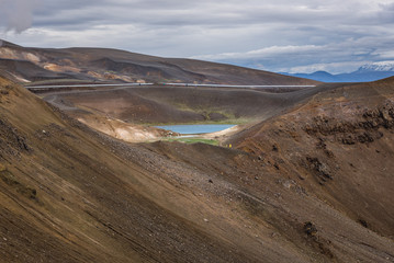 Canvas Print - Viti crater in Iceland