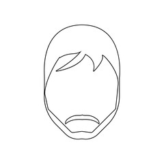 Wall Mural - face with beard icon. Element of Barber for mobile concept and web apps icon. Outline, thin line icon for website design and development, app development