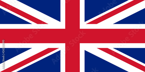 Cuadros en Lienzo British flag vector illustration