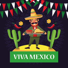 Canvas Print - Viva mexico cartoons