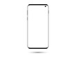 New smartphone on white background isolated vector illustration. 