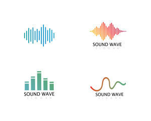 Wall Mural - Sound waves vector illustration design 