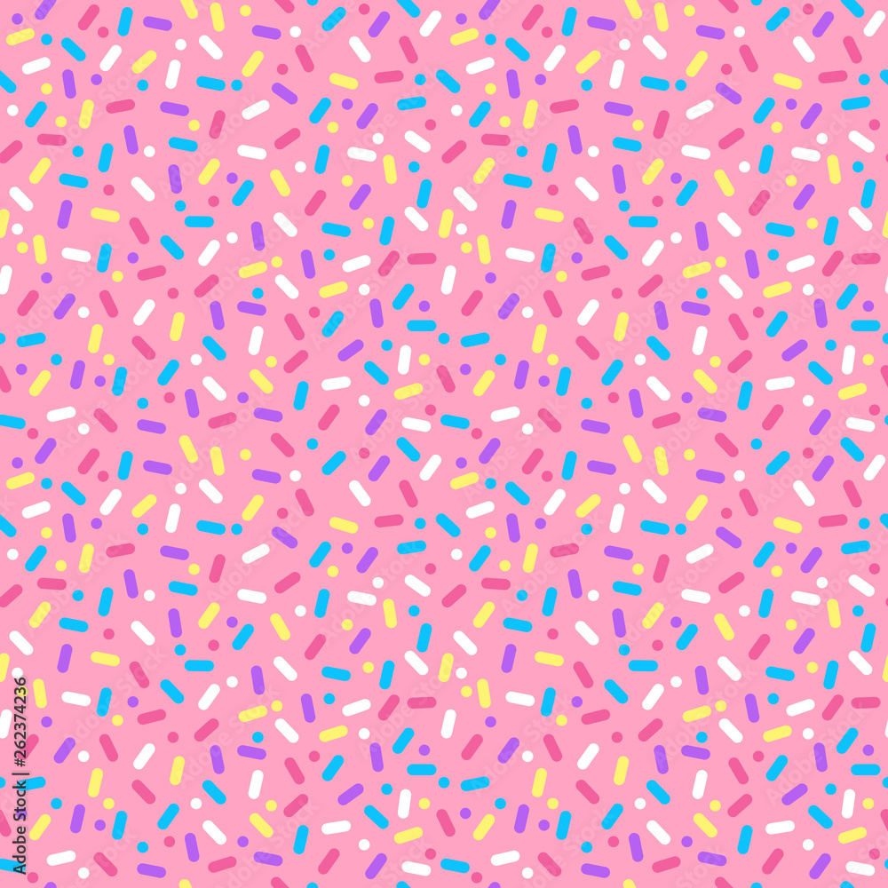 Sprinkles Seamless Pattern - Colorful sprinkles on solid background ...