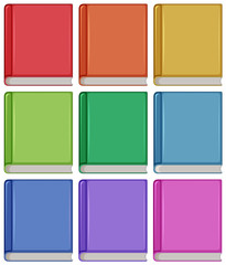 Wall Mural - set of different book cover