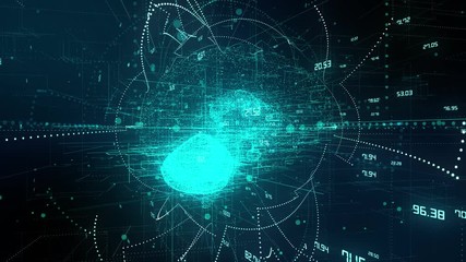 Wall Mural - ai artificial intelligence computer brain mind design for deep learning algorithm - conceptual anima