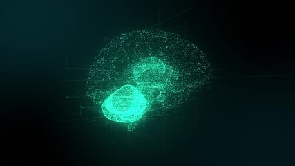 Wall Mural - ai artificial intelligence digital brain creativity thinking big data deep learn - conceptual animat