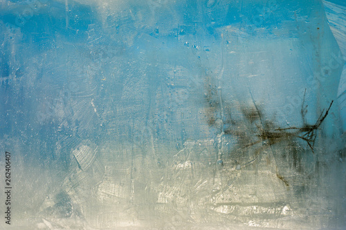The texture of the ice. The frozen water.Winter background