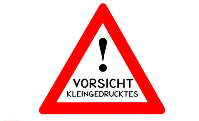 Sticker - Vorsicht Kleingedrucktes!