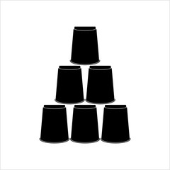 Stack Cups Icon, Cup Stacking