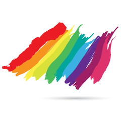 Wall Mural - colored rainbow splashes in abstract shape