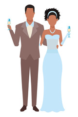 Wall Mural - groom and bride