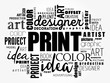 © dizain - PRINT word cloud, creative business concept background