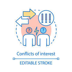 Poster - Conflicts of interest concept icon