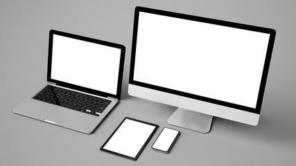 Wall Mural - devices collection mockup