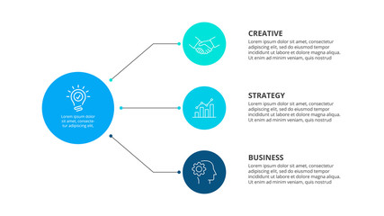 Flowchart infographic template with steps or options. Vector business template for presentation.